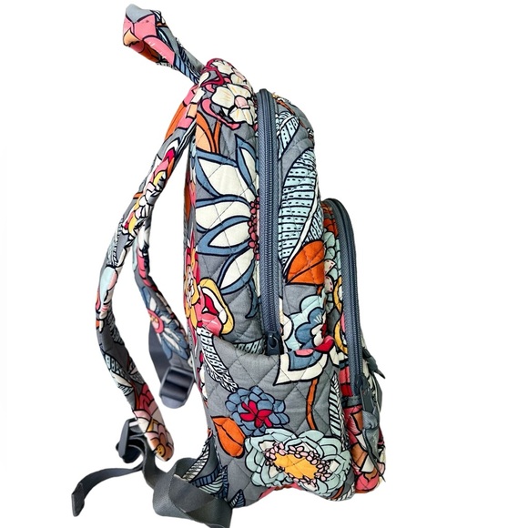 Vera Bradley Small Backpack Quilted Floral Print Blues, Grey, Pink, Red EUC - Picture 5 of 14